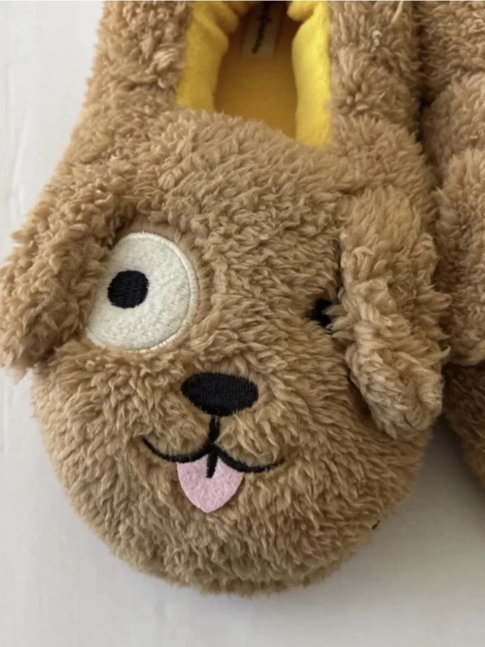 Dearfoams Kid's Emery Critter Closed Back Animal Slipper Size 4 5 Puppy Dog